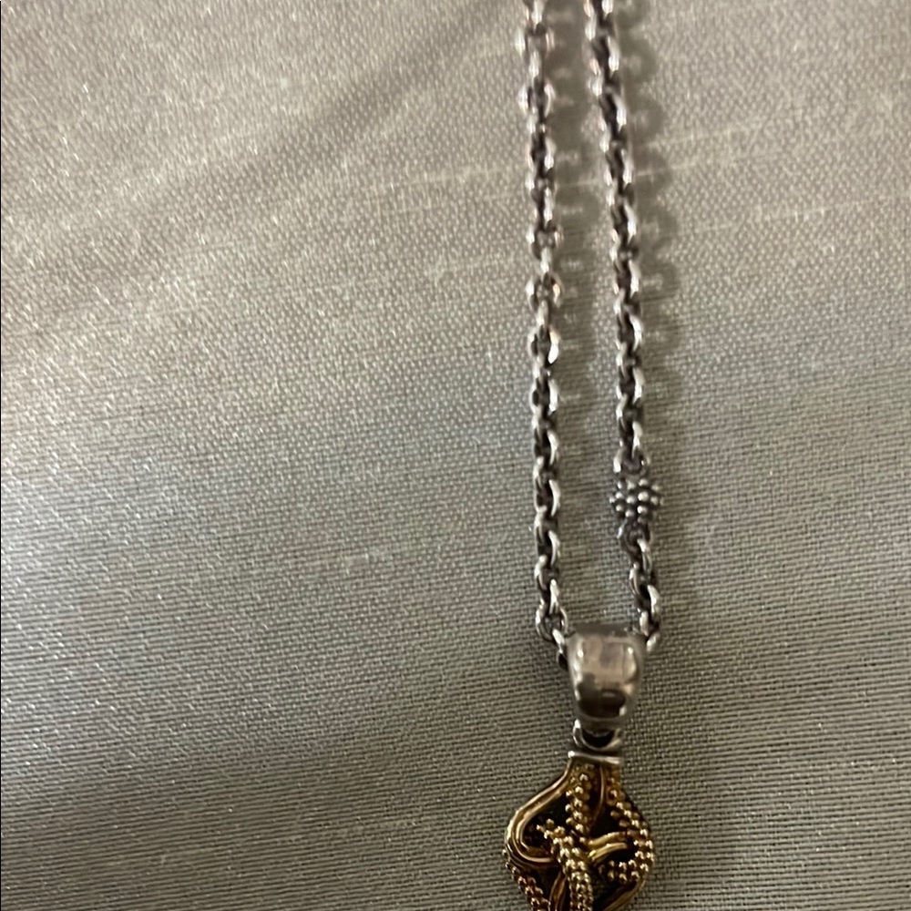 LAGOS 18 K Silver Necklace with Heart Charm